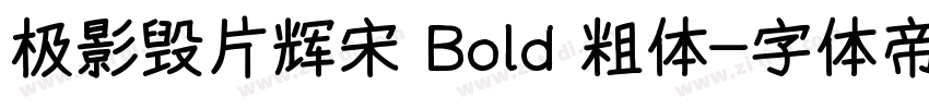 极影毁片辉宋 Bold 粗体字体转换